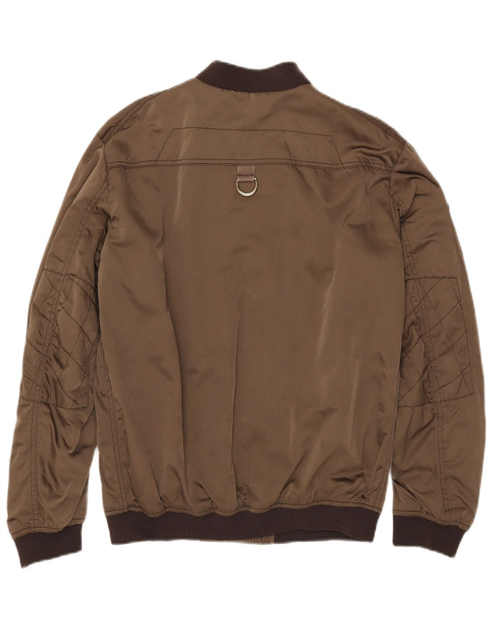 Zara Womens Bomber Jacket UK 10 Pequeno Poliéster Cáqui