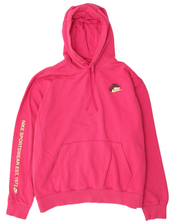 Nike masculino gráfico moletom com capuz XL algodão rosa