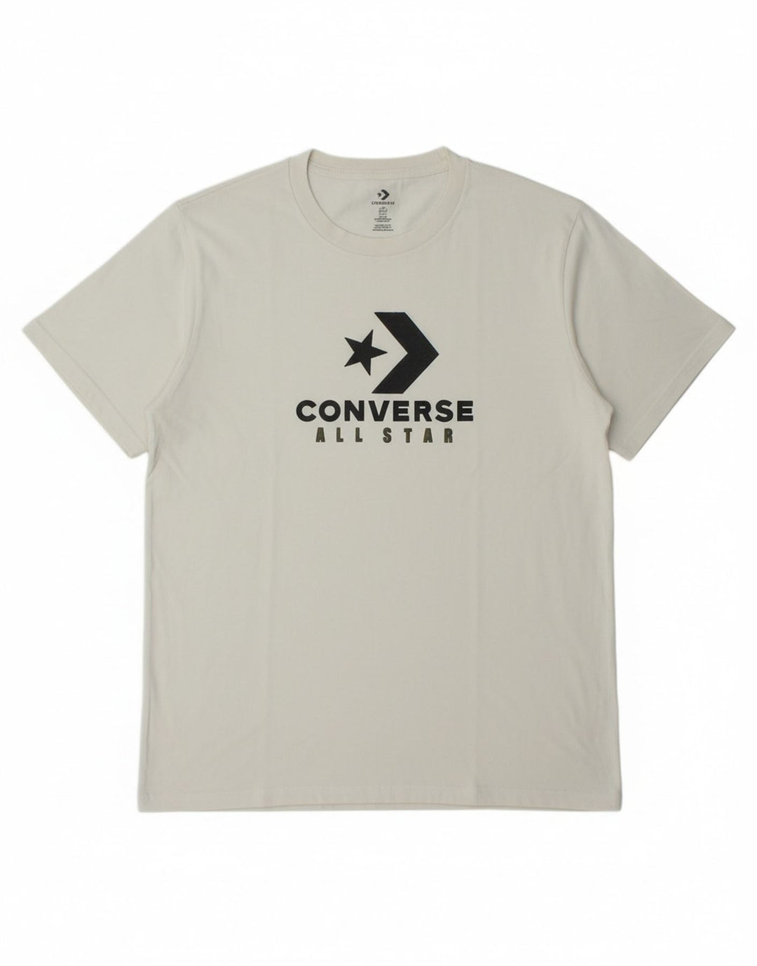 Camiseta masculina CONVERSE gráfica top médio off white algodão