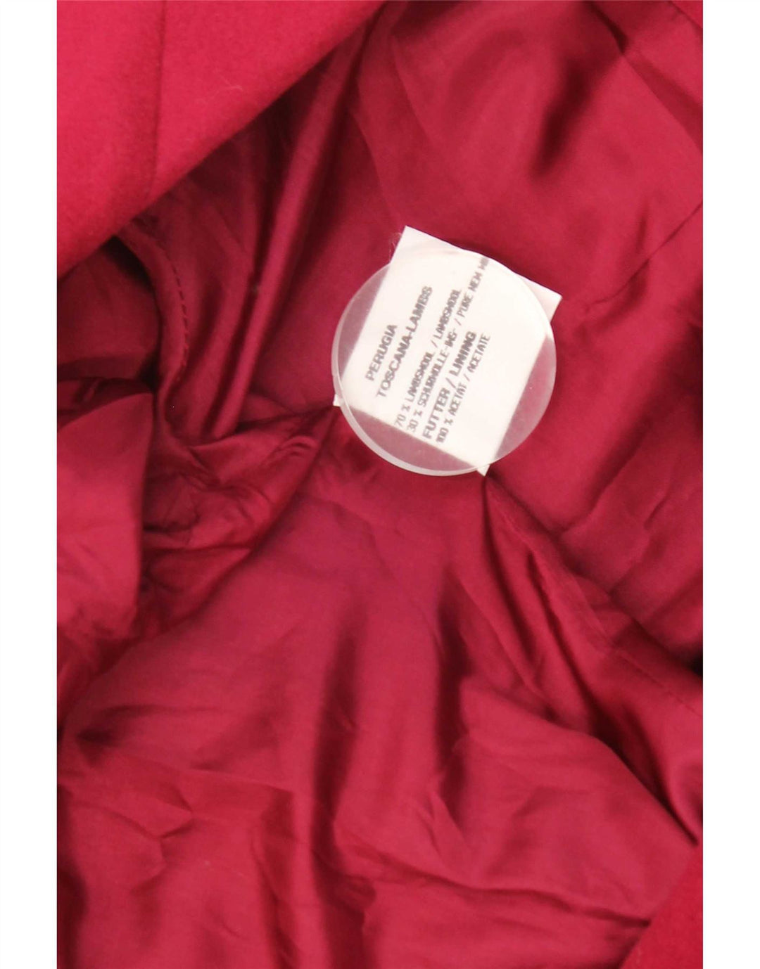 Jaqueta blazer feminina vintage com peito duplo UE 40 lã de carneiro vermelha média