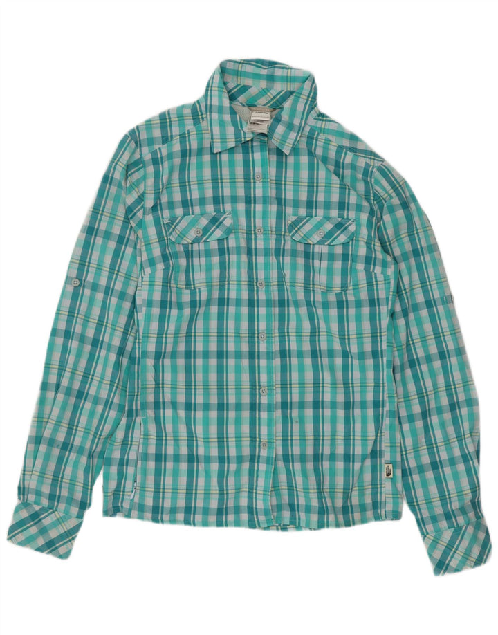 Camisa feminina The North Face UK 10 Small Green Check Nylon