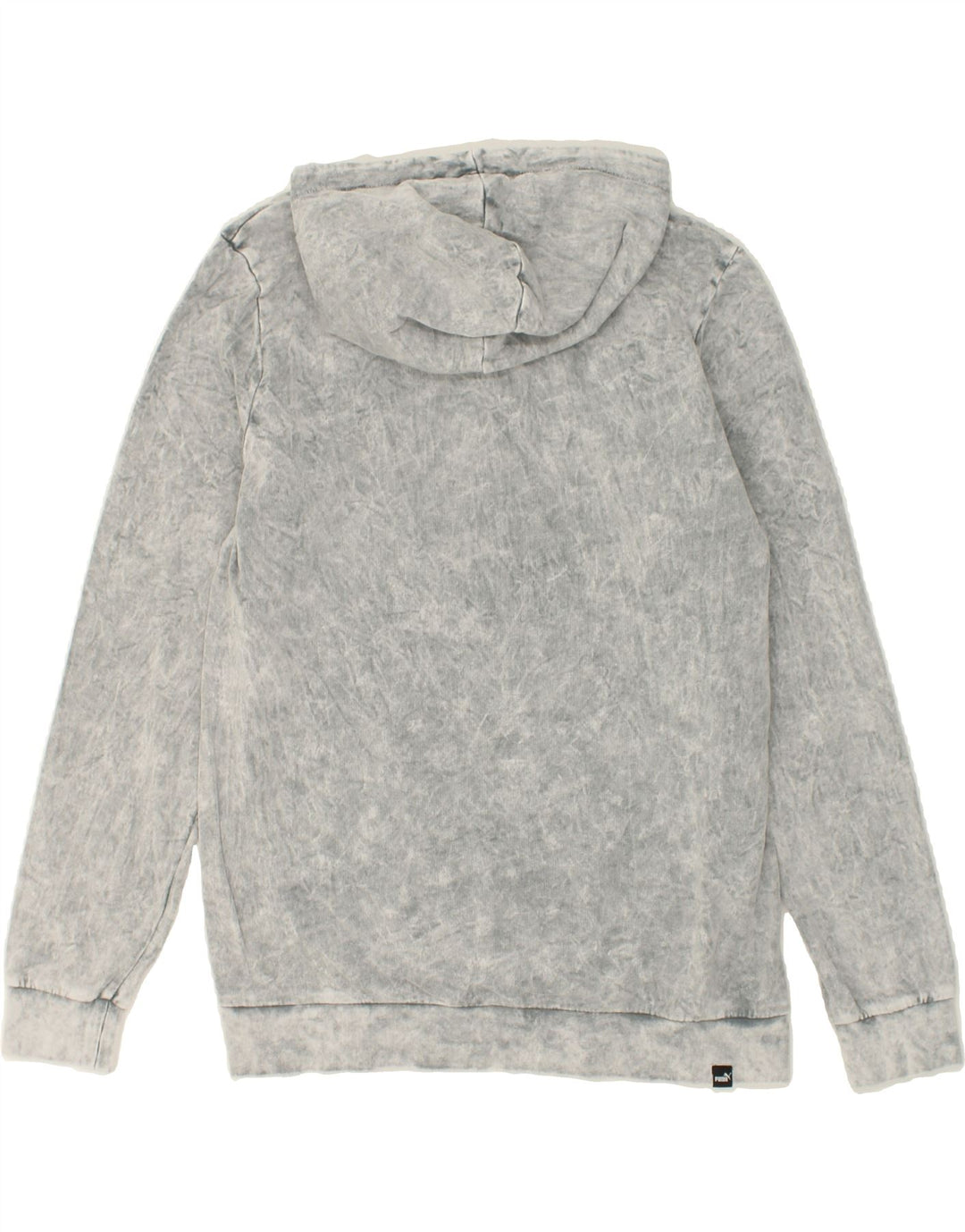 PUMA Mens Graphic Hoodie Jumper Medium Grey Cotton Vintage Puma and Second-Hand Puma from Messina Hembry 