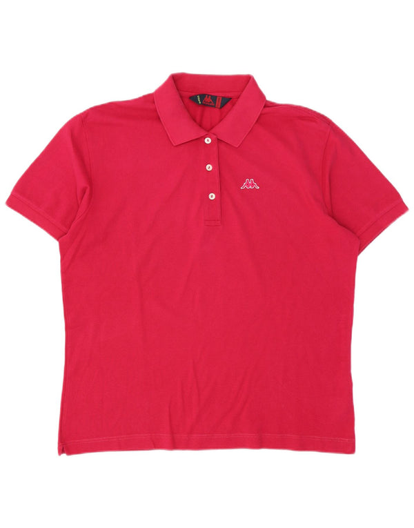 Camisa polo feminina Kappa UK 20 2XL algodão rosa