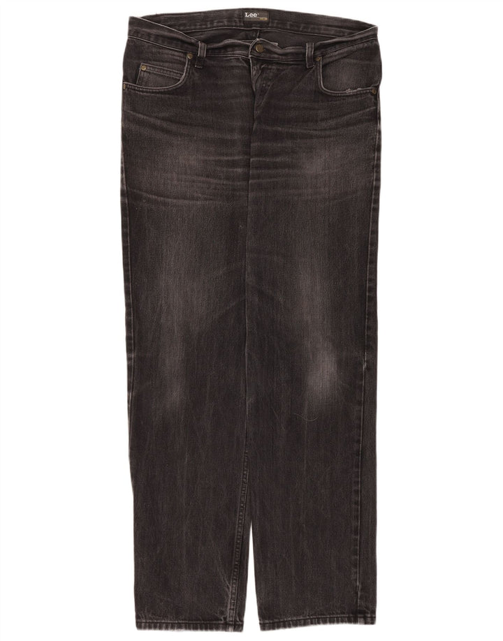 Lee Mens Brooklyn Straight Jeans W36 L34 Algodão Preto