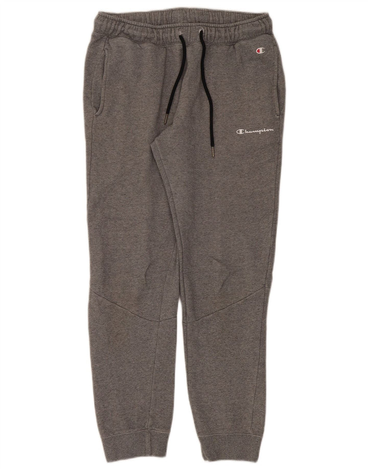 Calça esportiva masculina Champion Joggers de algodão cinza médio