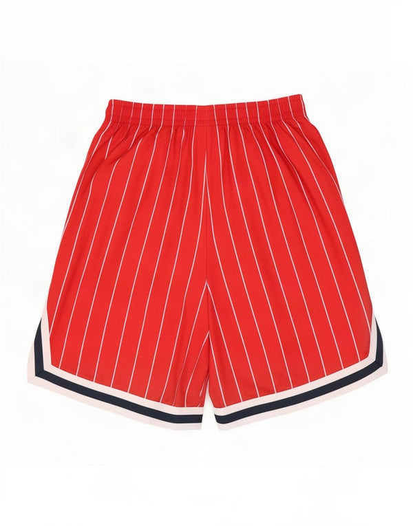 Karl Kani Mens Sport Shorts Pequeno Poliéster Listrado Vermelho