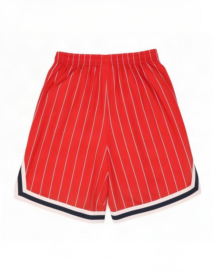 Karl Kani Mens Sport Shorts Pequeno Poliéster Listrado Vermelho
