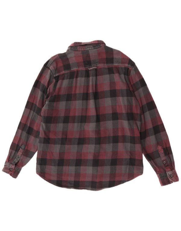 Camisa masculina de flanela Orvis XL algodão xadrez multicolorido