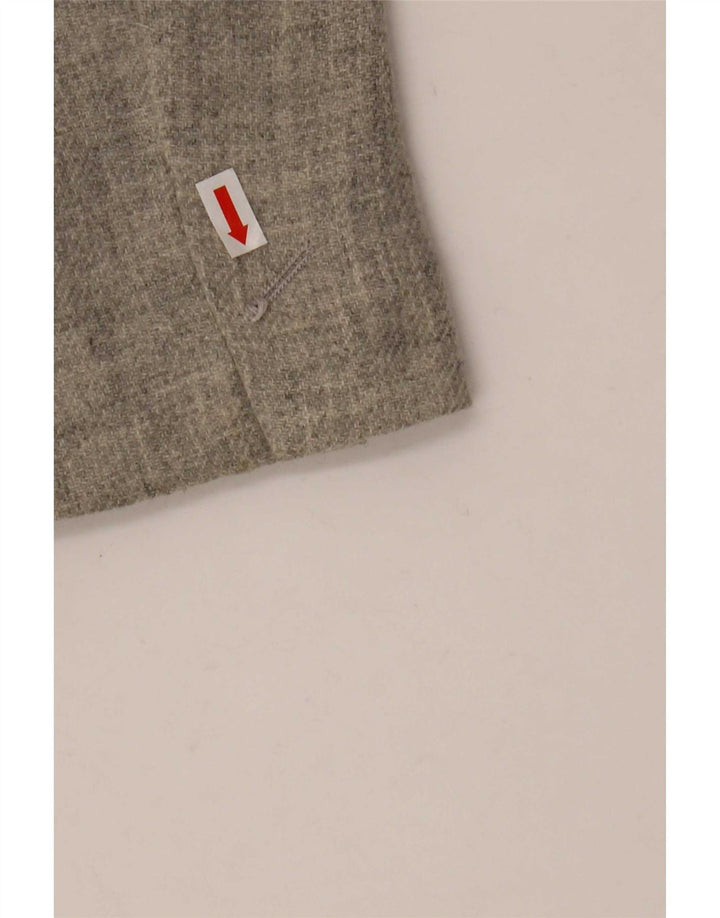 Jaqueta blazer feminina Massimo Dutti com 1 botão UE 38 pequena lã cinza