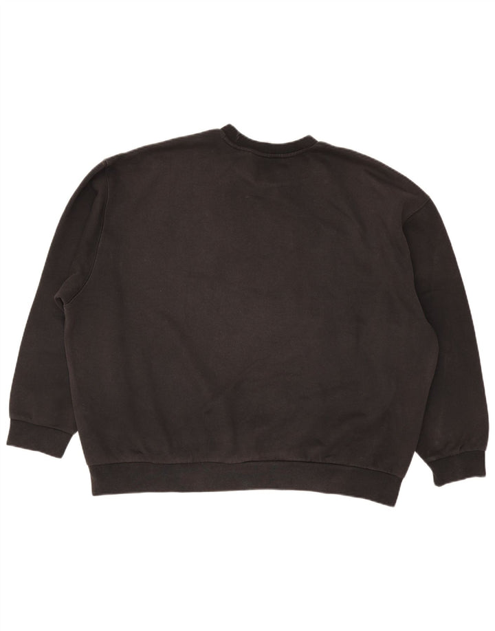 Adidas feminino gráfico oversized moletom jumper reino unido 16/18 grande preto