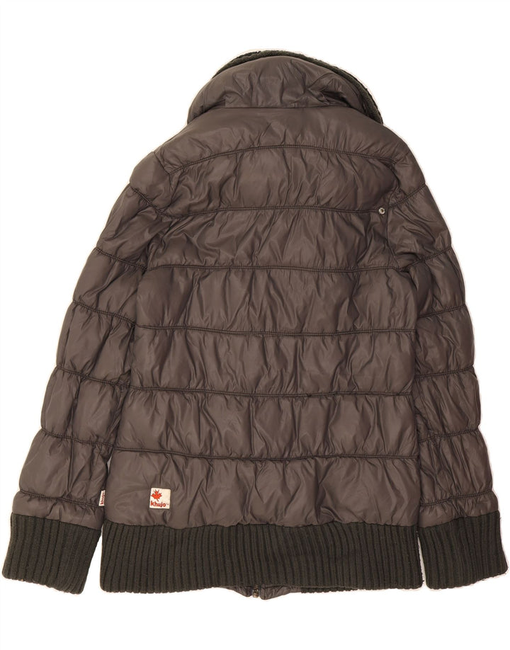 KHUJO Womens Padded Jacket UK 16 Large Grey Polyamide Vintage KHUJO and Second-Hand KHUJO from Messina Hembry 