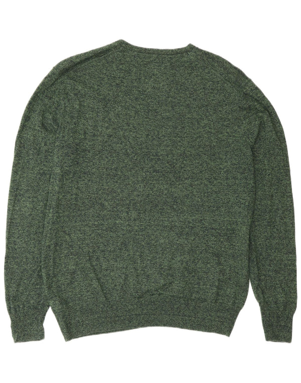 Suéter masculino Superdry com gola redonda 2XL algodão manchado verde