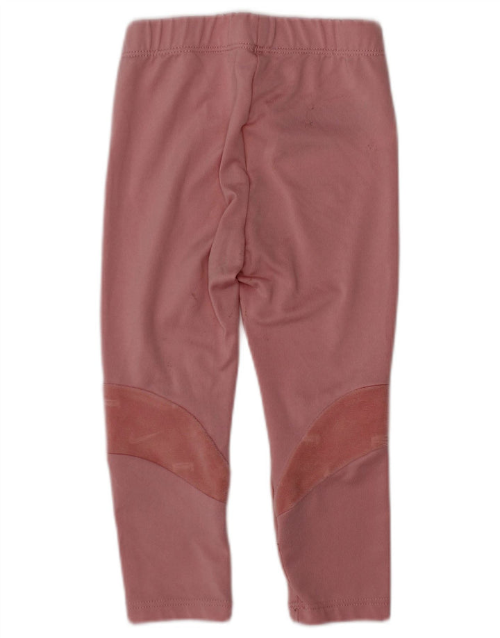 Leggings gráficas NIKE para meninas de 12 a 18 meses rosa poliéster