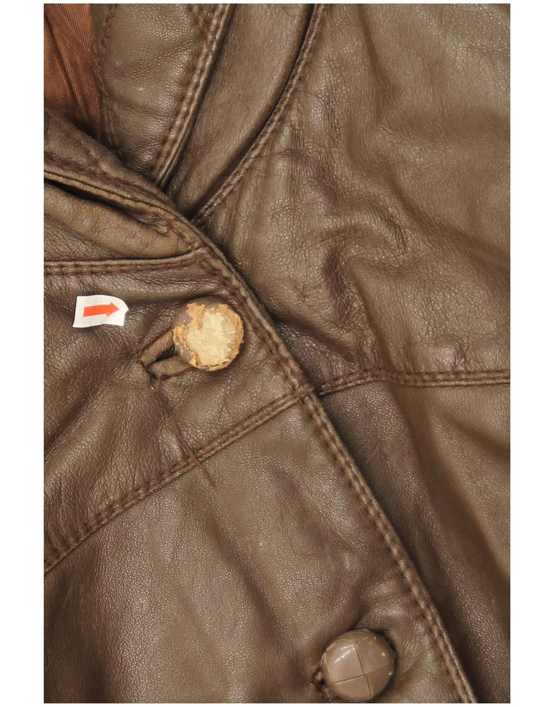 Jaqueta feminina de couro grande Carla Buti IT 46 grande marrom