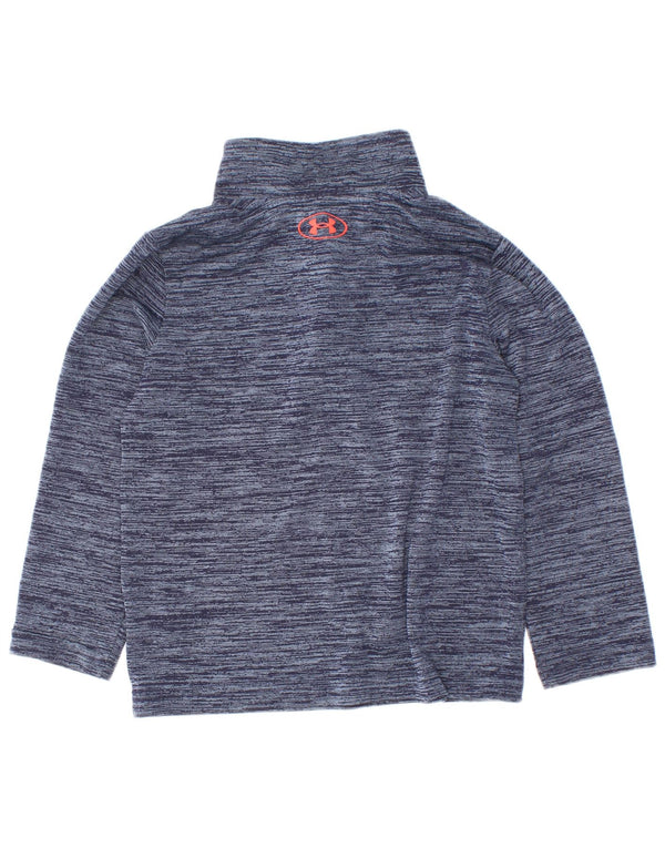 Under Armour Baby Girls 1/4 Zip Top manga comprida 18-24 meses azul manchado