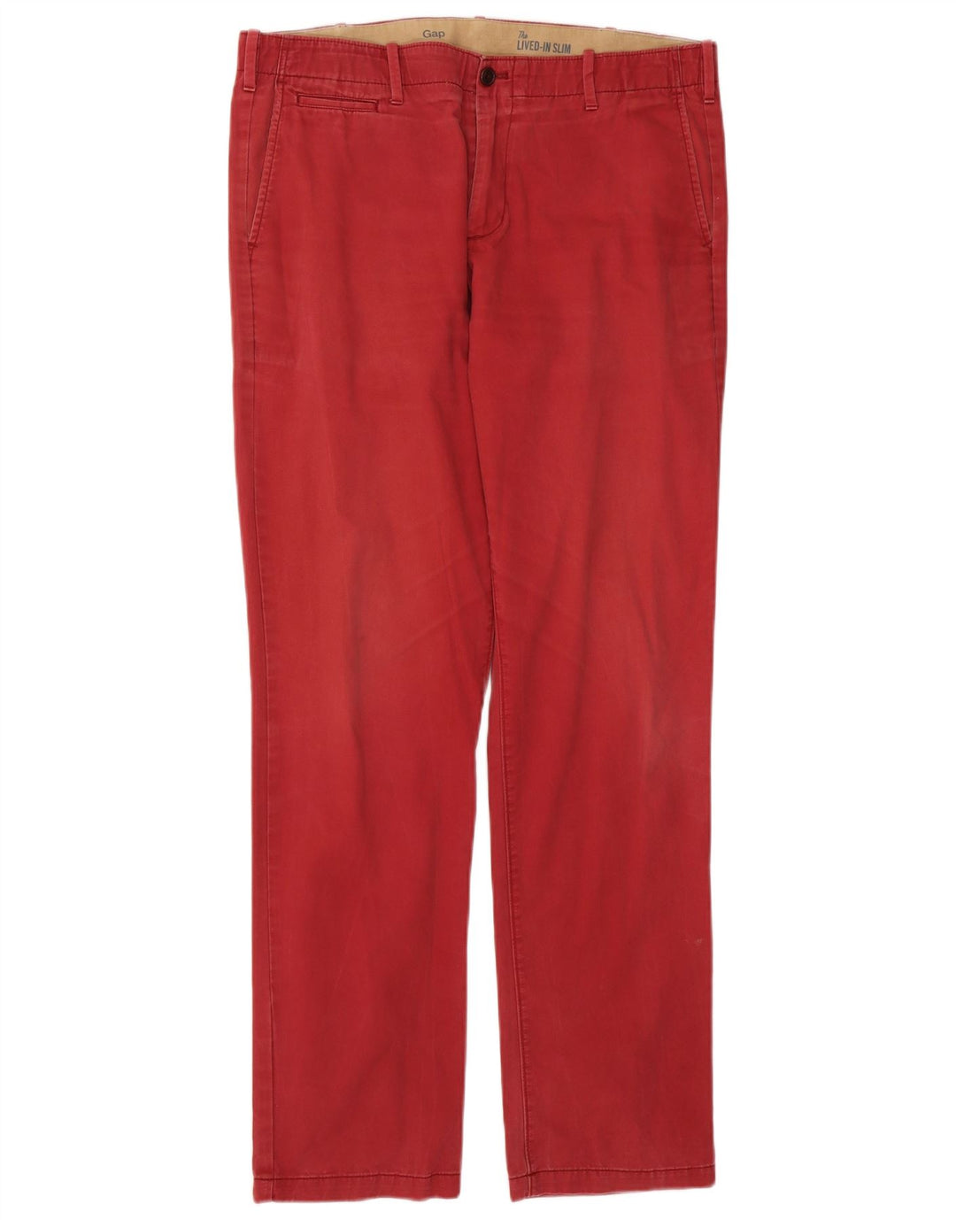Calça Chino Slim Masculina Gap W36 L34 Algodão Vermelho