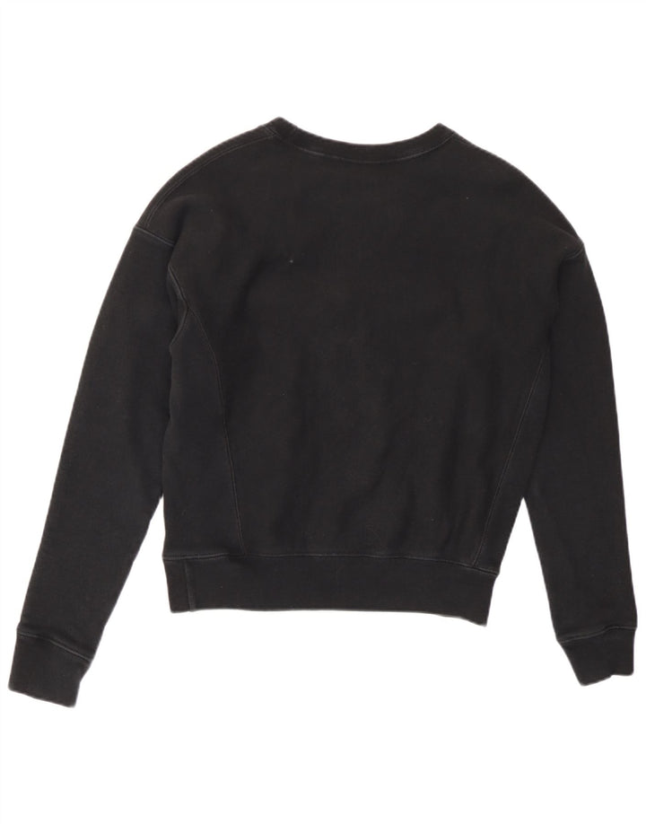 Champion moletom feminino cropped oversized jumper UK 6 XS preto