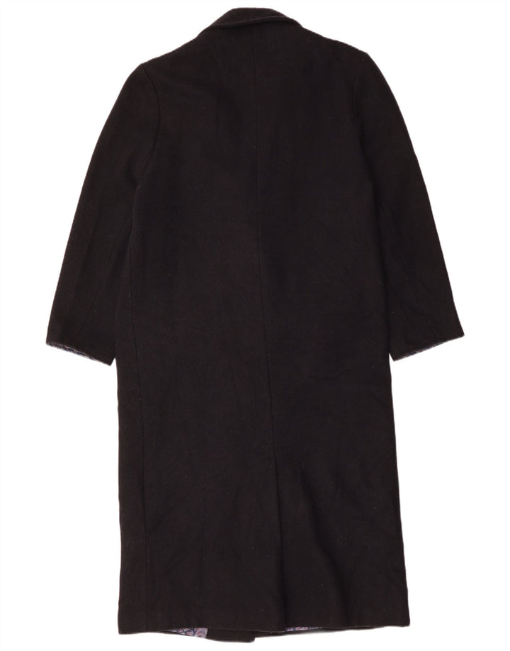 Casaco feminino Topshop com peito duplo Reino Unido 10 lã azul marinho pequeno