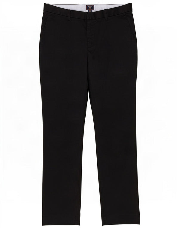 Calça chino reta masculina Gap cáqui W36 L34 algodão listrado preto