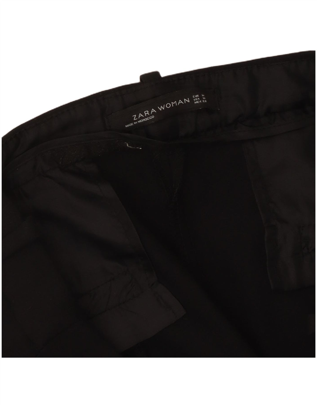 Zara Calça feminina casual slim média W32 L26 preta