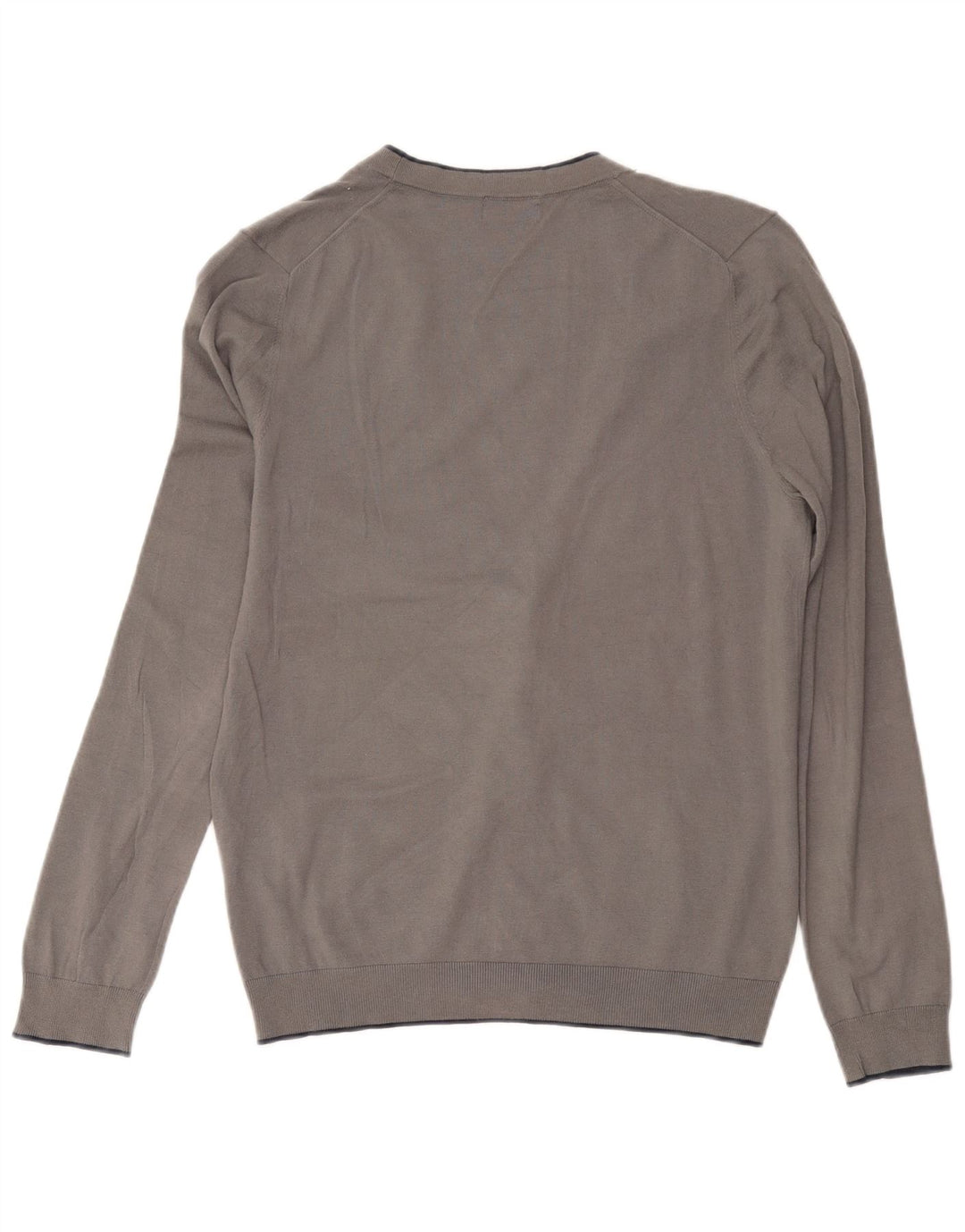 Suéter cardigã masculino Sisley grande algodão cinza