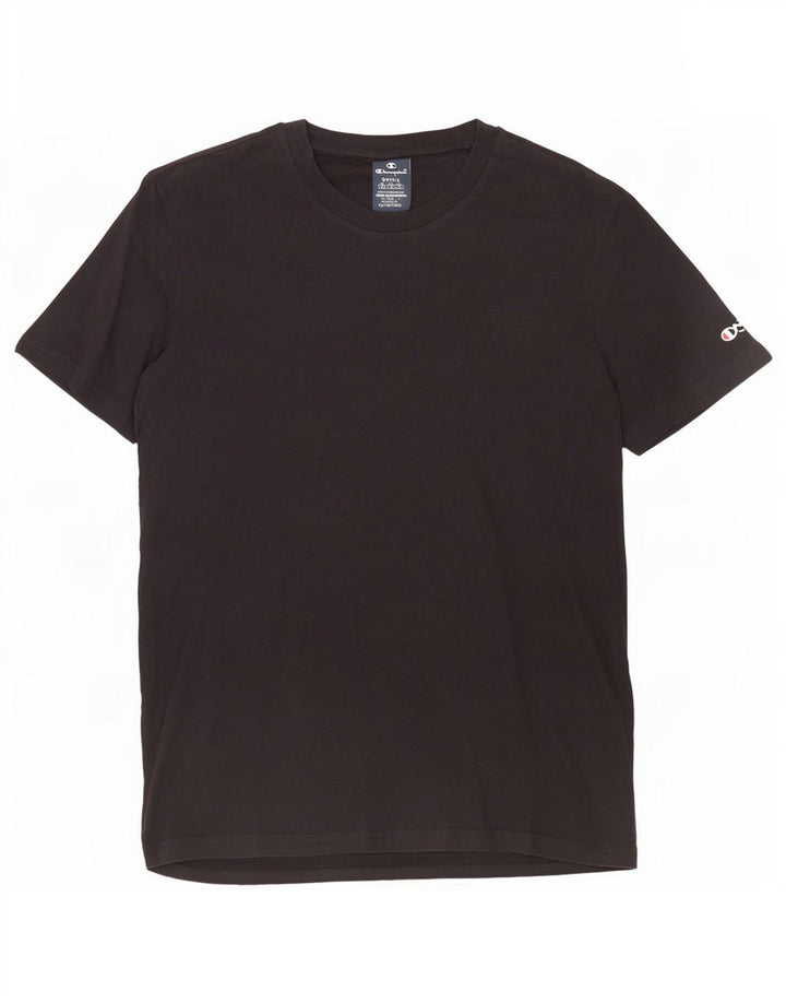 Camiseta masculina Champion pequena de algodão preto