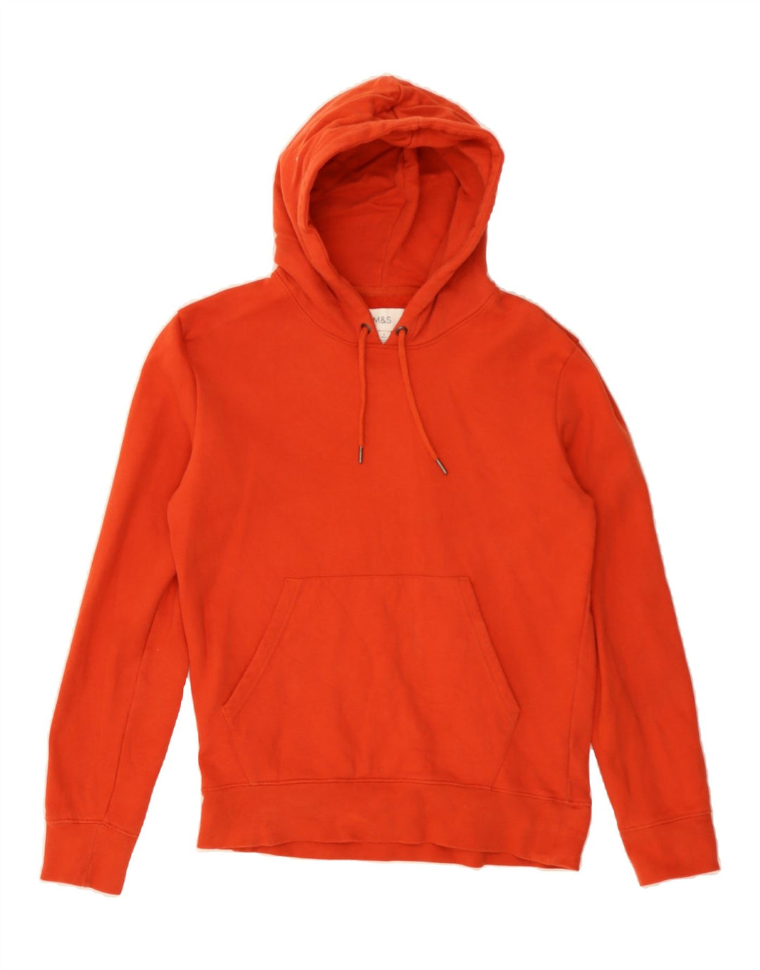MARKS & SPENCER Womens Hoodie Jumper UK 10 Small Orange Cotton Vintage Marks & Spencer and Second-Hand Marks & Spencer from Messina Hembry 