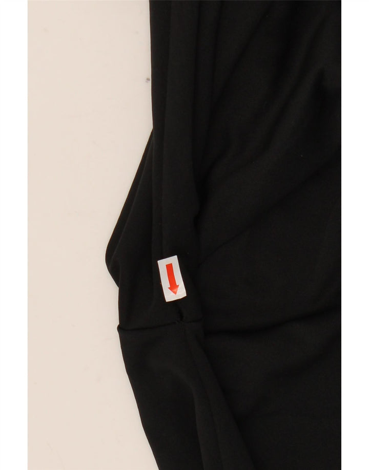 NIKE Womens Dri Fit Zip Neck Pullover Treino Top Reino Unido 10 Pequeno Preto