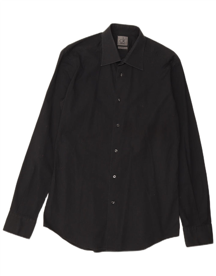 Camisa masculina CALVIN KLEIN Slim Fit grande preta