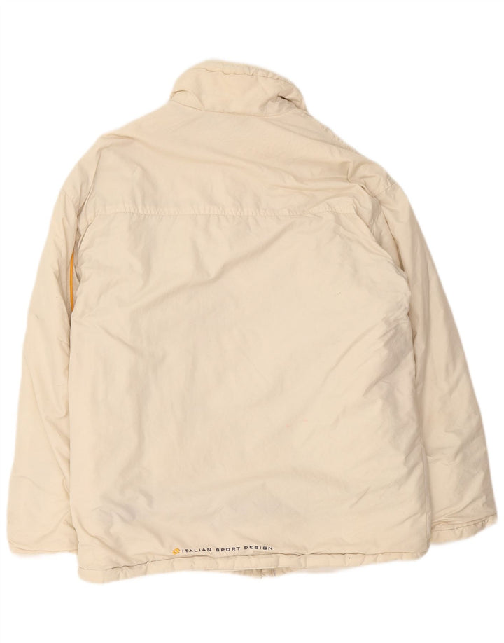 Jaqueta corta-vento masculina Lotto UK 38 médio off white nylon