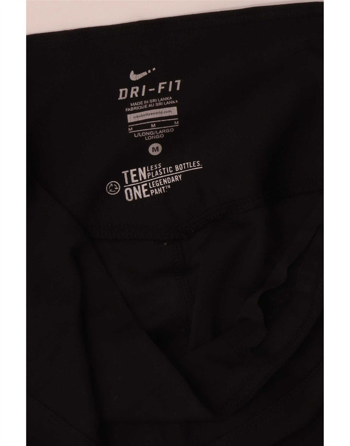 Calça de treino feminina Nike Dri Fit UK 14 poliéster preto médio