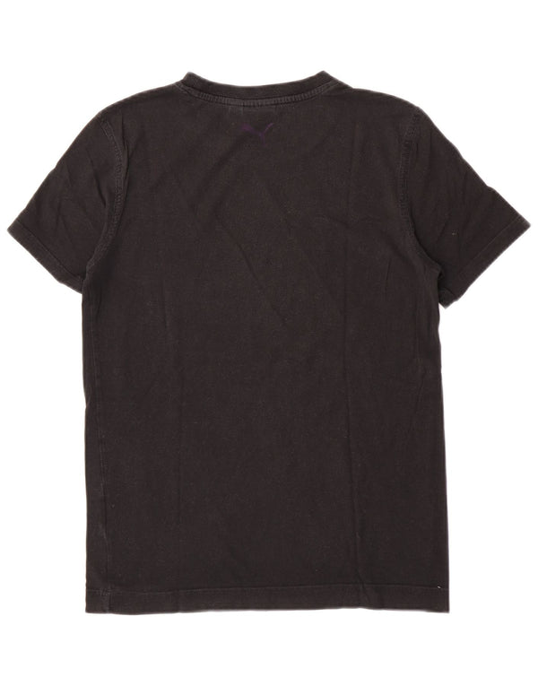 Puma Mens Graphic T-Shirt Top XS Algodão Preto