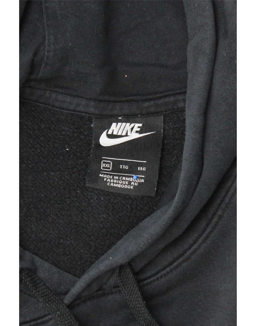 NIKE Mens Hoodie Jumper 2XL Algodão Preto