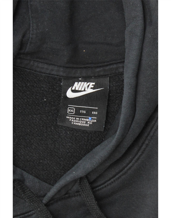 NIKE Mens Hoodie Jumper 2XL Algodão Preto