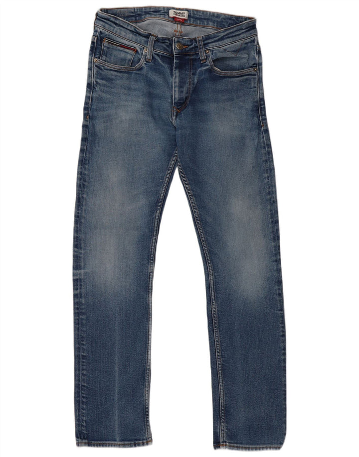 TOMMY HILFIGER Jeans reto masculino W32 L32 algodão azul