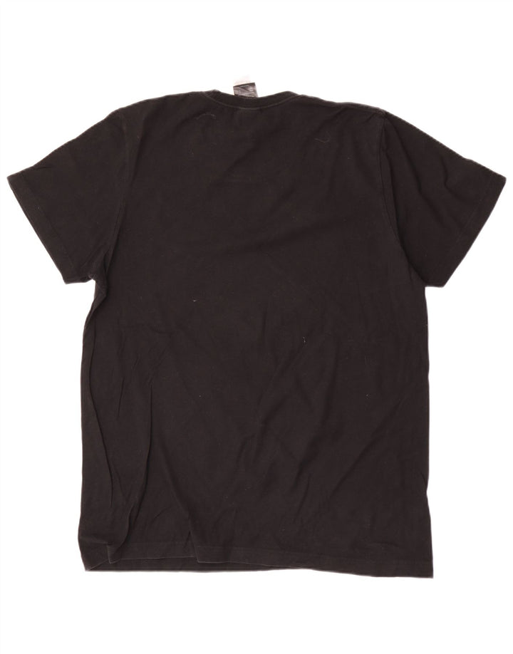 Adidas Mens Graphic T-Shirt Top Médio Algodão Preto