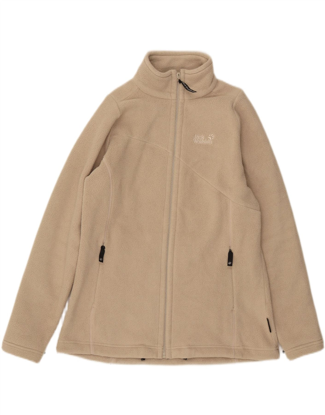 Jaqueta feminina Jack Wolfskin com forro gráfico de lã Reino Unido 16 grande bege