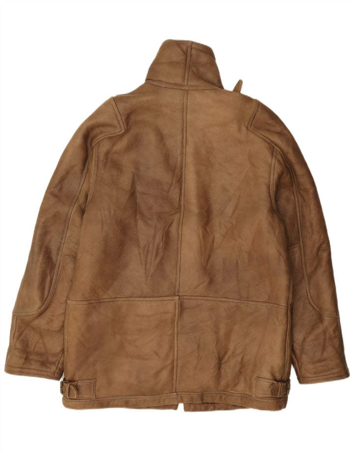 Vintage Mens Shearling Jacket IT 50 Large Beige