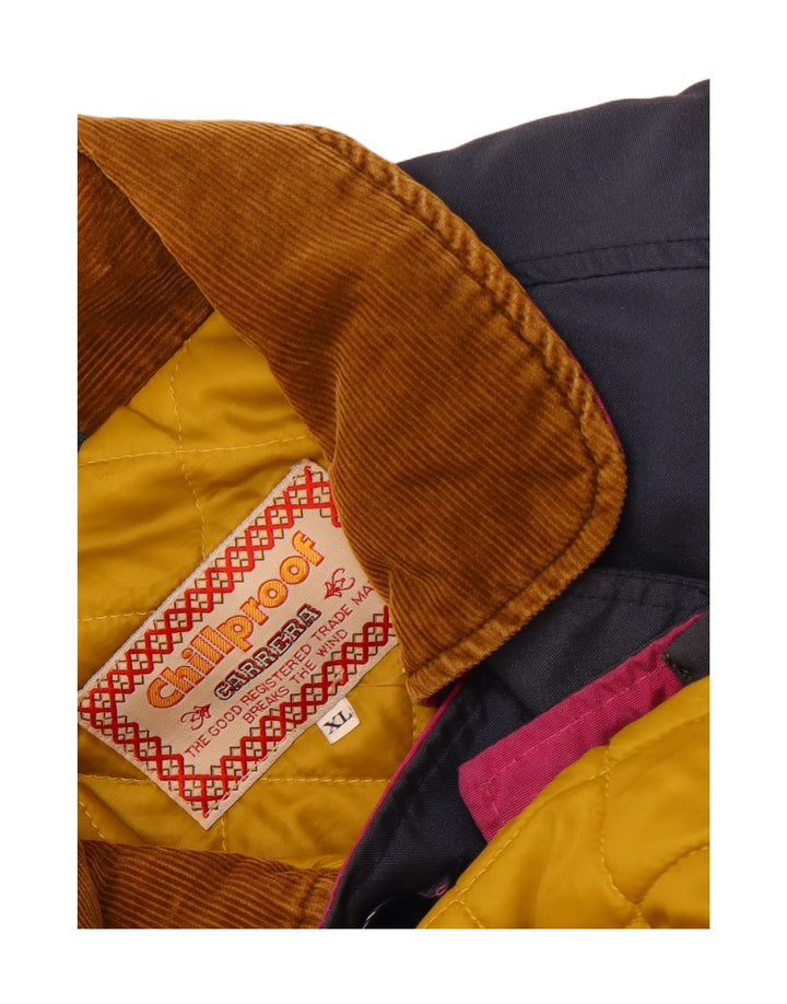 Jaqueta corta-vento masculina Carrera UK 42 XL azul marinho colorblock poliamida