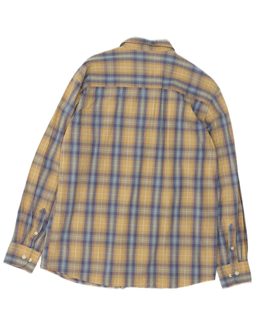 Camisa masculina Dockers de algodão xadrez amarelo médio
