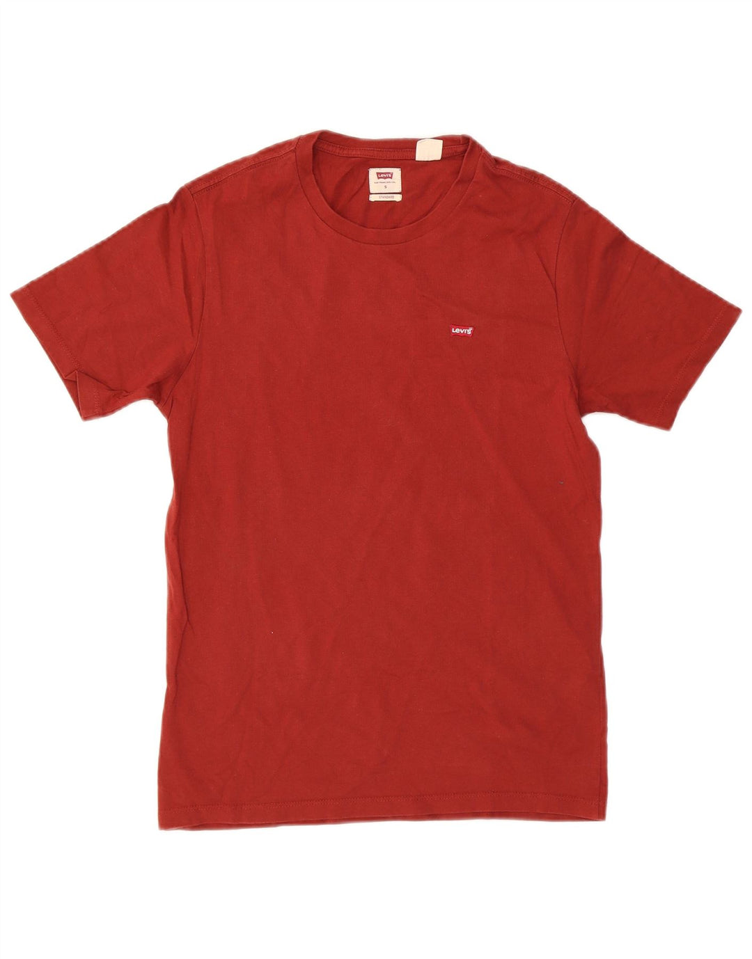 Camiseta masculina padrão LEVI'S pequena de algodão cor de vinho