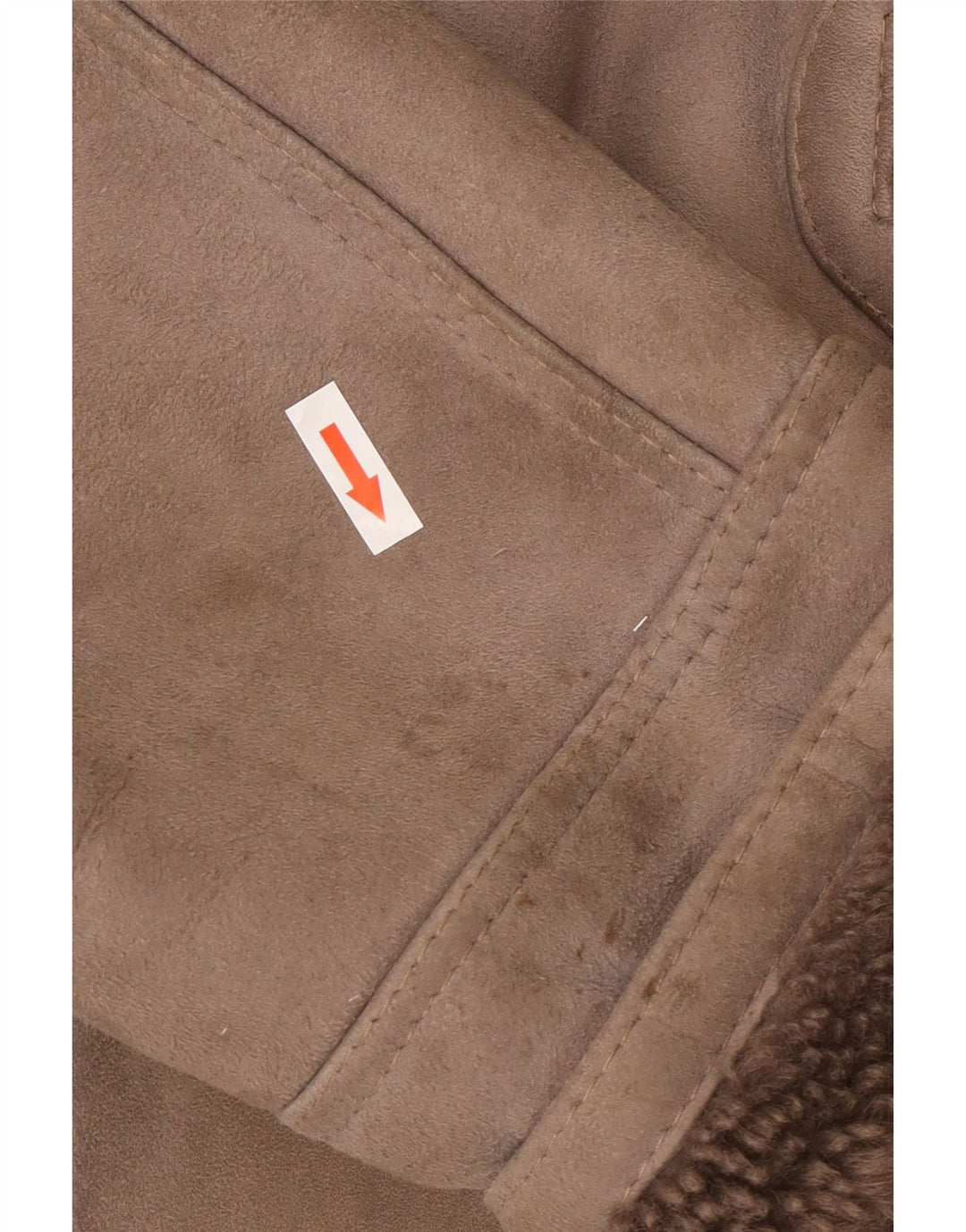 Casaco feminino vintage de corte grande IT 46 Shearling cinza grande