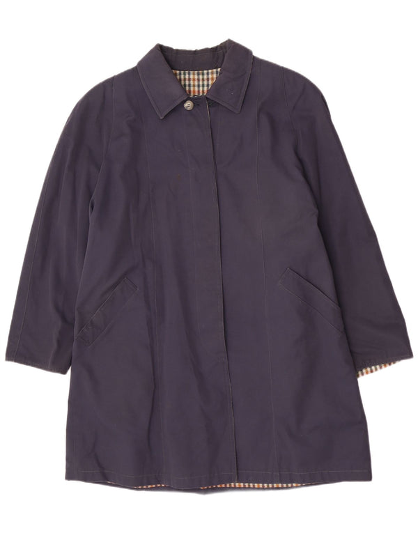 Sobretudo reversível feminino vintage IT 47 XL Azul marinho