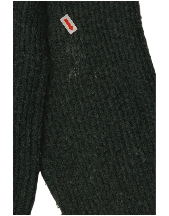 Suéter masculino Marks & Spencer com gola redonda, acrílico verde grande