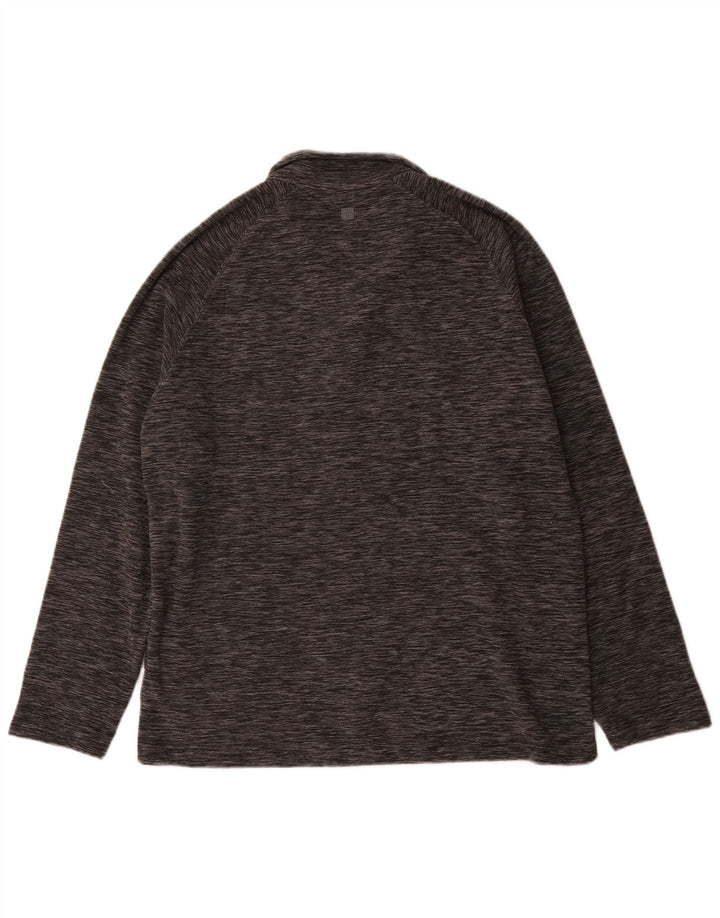 Mountain Warehouse Mens Zip Neck Fleece Jumper Grande Poliéster manchado cinza