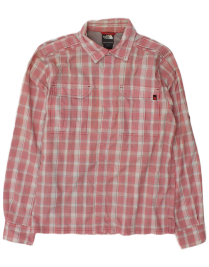 Camisa masculina The North Face pequena xadrez vermelha de nylon