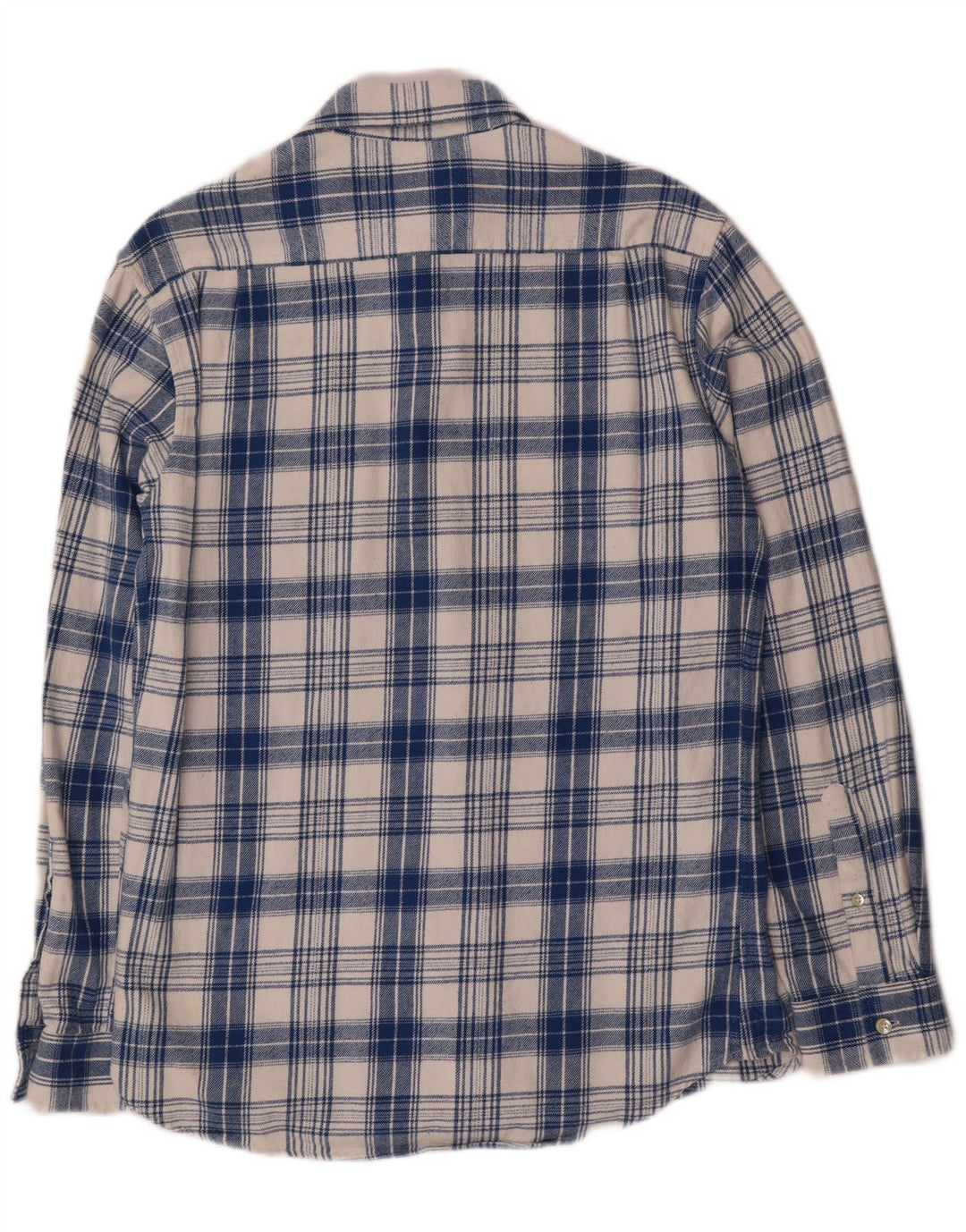 Camisa masculina de flanela Jack Wills algodão xadrez azul médio