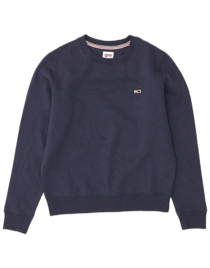 Suéter oversized feminino TOMMY HILFIGER Reino Unido 6 XS azul marinho algodão