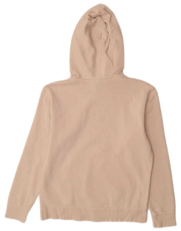 Adidas Womens Oversized Hoodie Jumper Reino Unido 10 Pequeno Algodão Bege