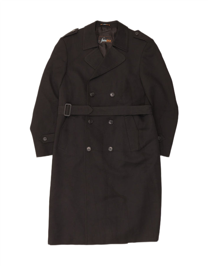 Trench Coat Masculino FORMTREU EU 46 Pequeno Poliéster Preto